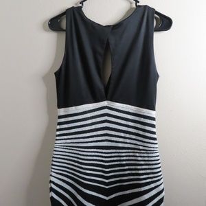 Sexyyy Black/Cream Fitted Dress